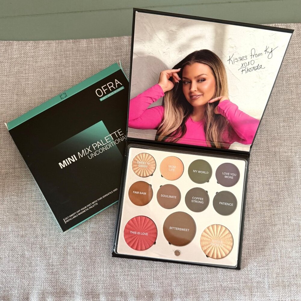 Ofra X Hot Mess Momma Unconditional Mini Mix Palette Makeup Eyeshadow Blush More